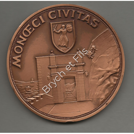 MONACO MEDAILLE MONOECI CIVITAS ATRIBUEE MME A. LOQUES 