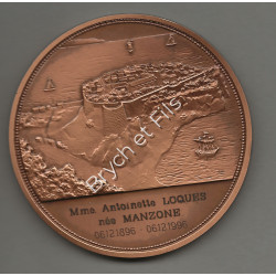 MONACO MEDAILLE MONOECI CIVITAS ATRIBUEE MME A. LOQUES 