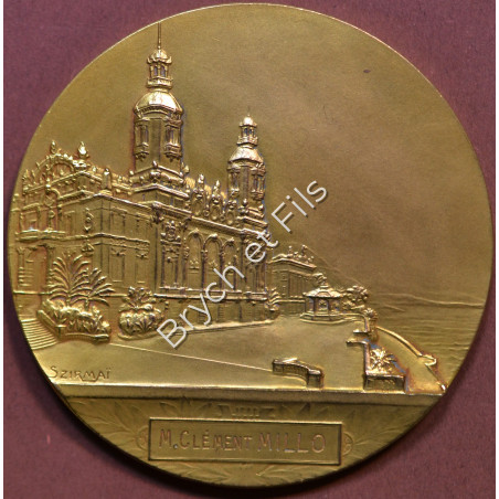 1863-1913 MONACO MEDAILLE CINQUANTENAIRE FONDATION SBM NOMINATIVE M. C. MILLO BRONZE