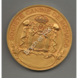 MONACO MEDAILLE SOCIETE CANINE PAR FALCUCCI EN BRONZE