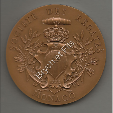 MEDAILLE CENTENAIRE 1888-1988 SOCIETE DES REGATES DE MONACO BRONZE