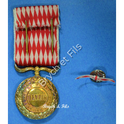 MONACO MEDAILLE D'HONNEUR RAINIER III 5 FEVRIER 1894 VERMEIL