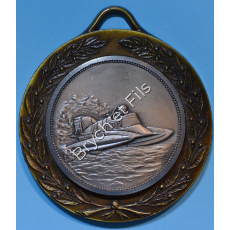 FRANCE MEDAILLE MOTONAUTISME MARTINIQUE 1987 BRONZE SUPERBE