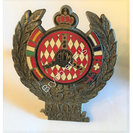 1984 Plaque émaillée 52è Rallye Monte Carlo