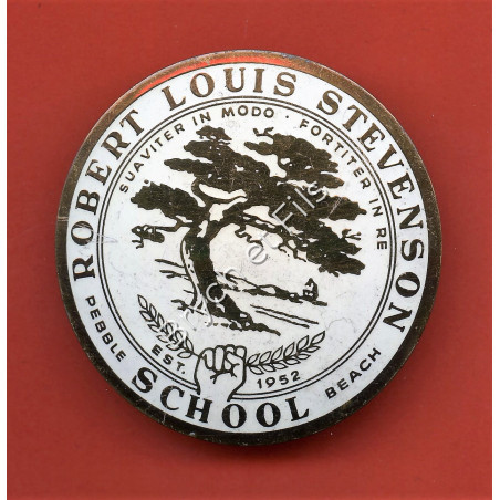 BADGE AUTOMOBILE "ROBERT LOUIS STEVENSON SCHOOL"