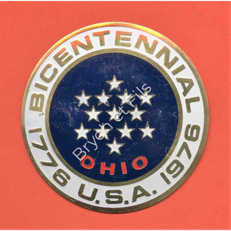 BADGE AUTOMOBILE "BICENTENNIAL U.S.A "
