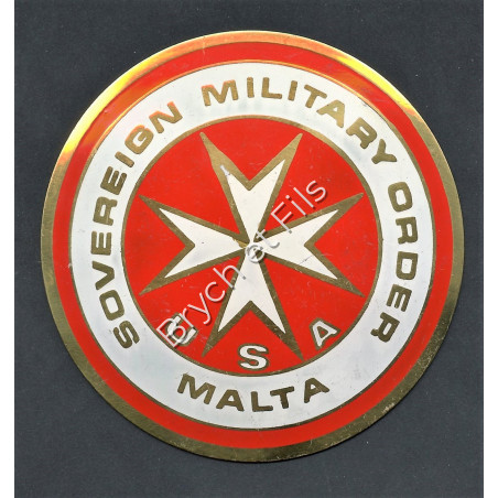 BADGE AUTOMOBILE "SOVEREIGN MILITARY ORDER MALTA"