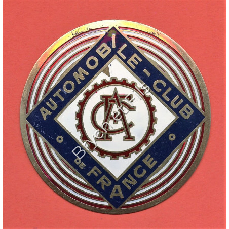 BADGE AUTOMOBILE "AUTOMOBILE CLUB DE FRANCE"