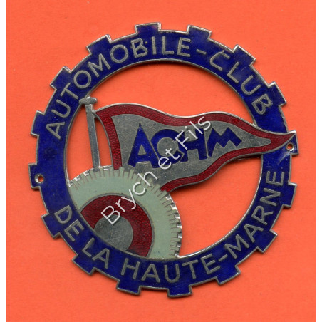 BADGE AUTOMOBILE "AUTOMOBILE-CLUB DE LA HAUTE-MARNE"