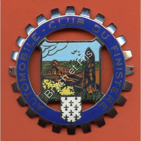 BADGE AUTOMOBILE "AUTOMOBILE-CLUB DU FINISTERE"