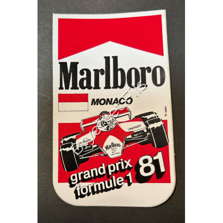 Autocollant Marlboro Grand Prix de Monaco 1979