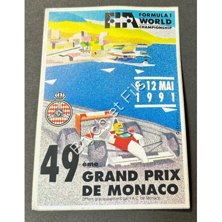 Autocollant F.I.A Grand Prix de Monaco 1991