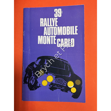 1970 Programme  39ème RALLYE de MONTE-CARLO
