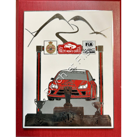 2008 MONACO BADGE/PLAQUE CALANDRE EMAILLEE 76e RALLYE DE MONTE-CARLO                          