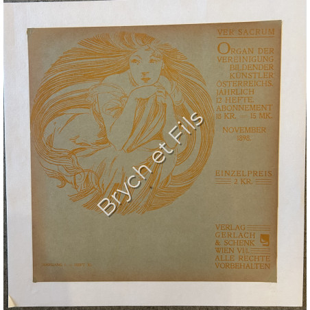 "Ver Sacrum"   novembre 1898 Alphonse MUCHA
