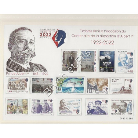 Encart MonacoPhil 2022 Prince Albert Ier