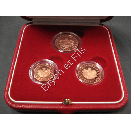 Monaco 2005 Belle Epreuve 1c, 2c, 5 cts d'euro