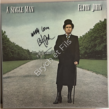 Vinyle "ELTON JOHN" pochette dédicacée