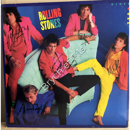 Vinyle "ROLLING STONES" pochette dédicacée