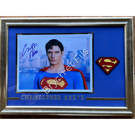"CHRISTOPHER REEVE/SUPERMAN"  photo couleur  dédicacée 