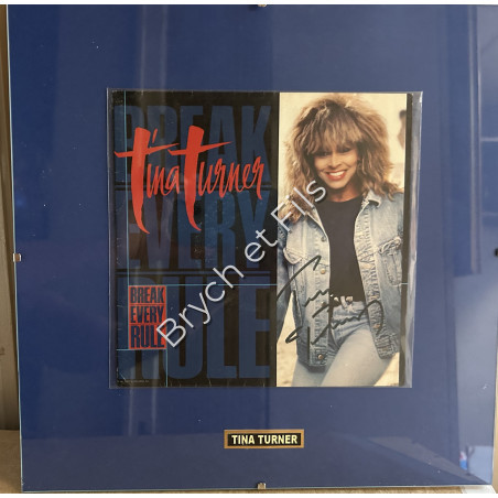 Vinyle "TINA TURNER" pochette dédicacée