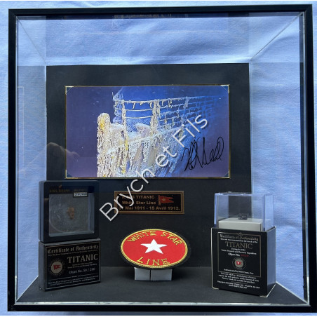 "RMS TITANIC"  photo  dédicacée et objets avec certificat