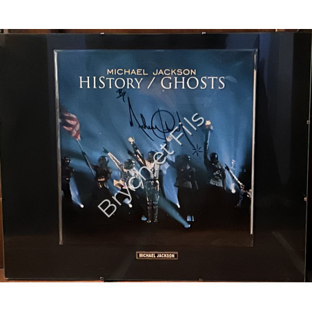 "MICHAEL JACKSON/HISTORY/GHOST"  pochette dédicacée