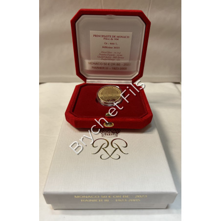 Monaco 2023 BE 50 euro or Prince Rainier III  1923/2005