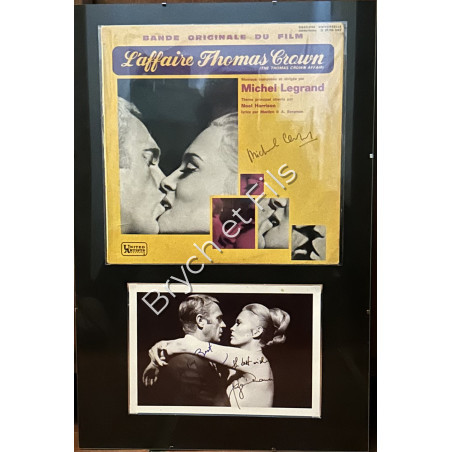 "Michel Legrand/BO film l'Affaire Thomas Crown" pochette et photo dédicacées