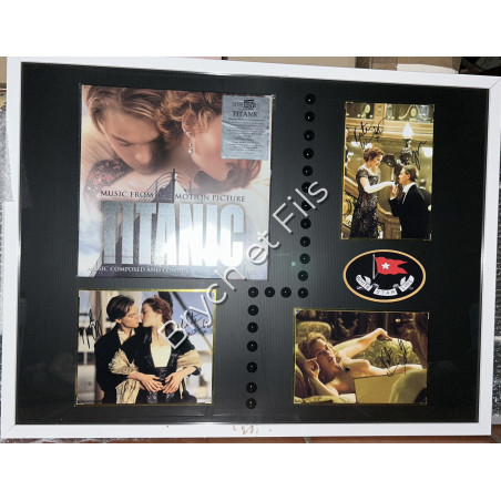 "TITANIC"     Vinyle et 3 photos dédicacées  