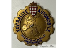 1979 MONACO BADGE ENAMELLED PLAQUE 47th RALLY MONTE CARLO