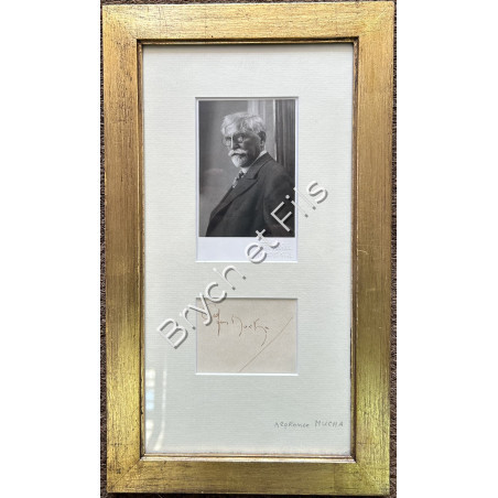 Photo originale avec dédicace de Mucha