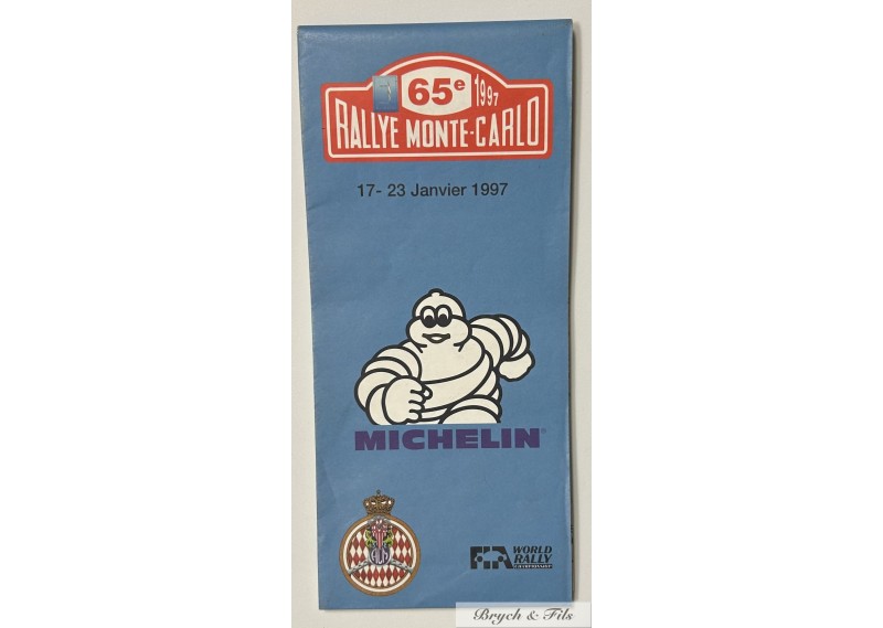 1997 carte Michelin  Rallye de Monte-Carlo