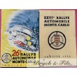 1956-Programme et règlement Rallye Monte-Carlo