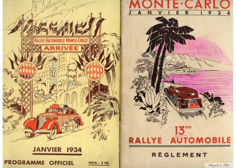 1934-Programme et Règlement Rallye Monte-Carlo