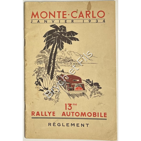 1934-Règlement Rallye Monte-Carlo