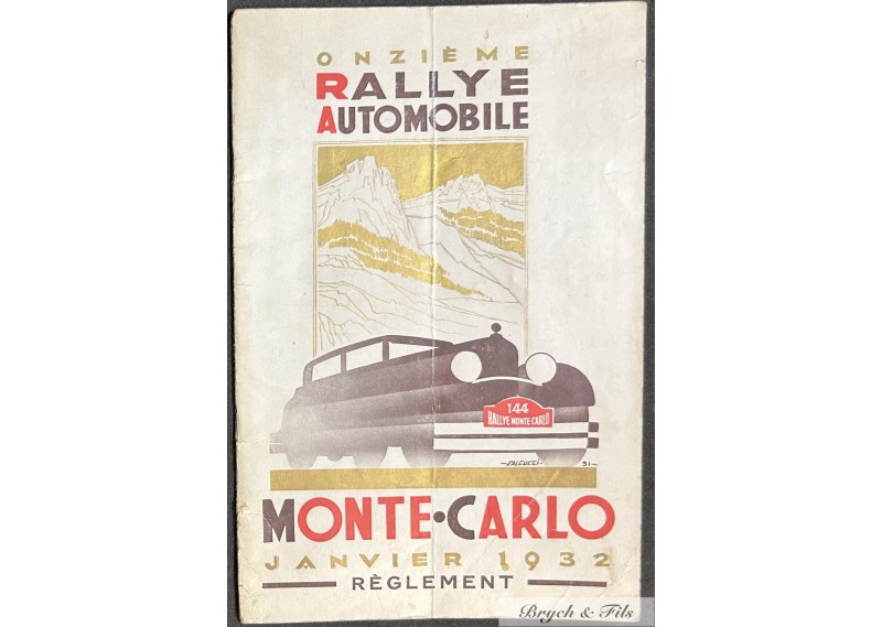 1932-Regulations Rallye Monte-Carlo