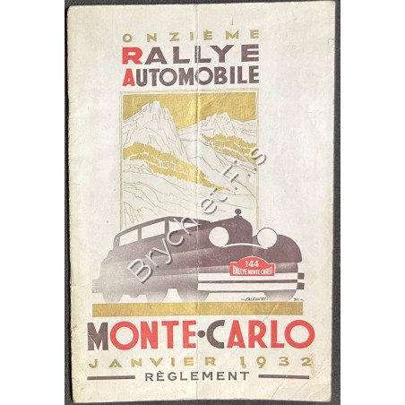 1932-Règlement Rallye Monte-Carlo