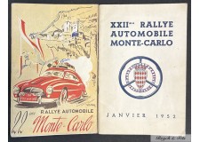 1952- Program and Regulations Rallye Monte-Carlo