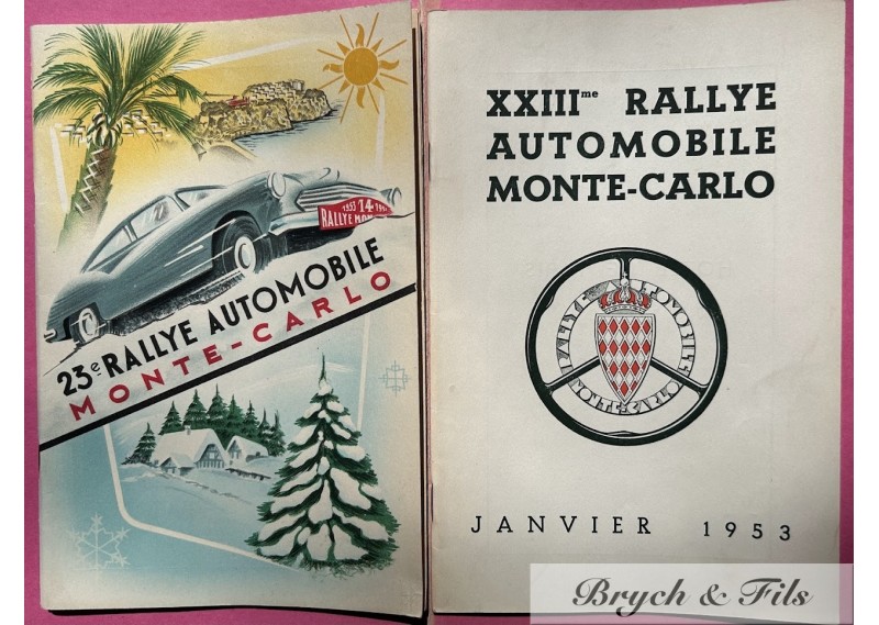 1953  RALLYE MONTE-CARLO- Programme et Règlement