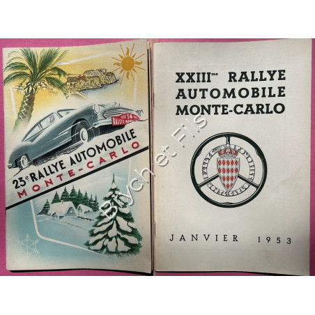 1953  RALLYE MONTE-CARLO- Programme et Règlement