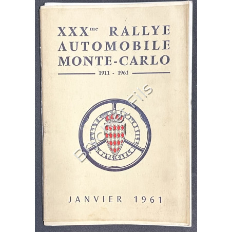 1961-Règlement 30ème Rallye Monte-Carlo