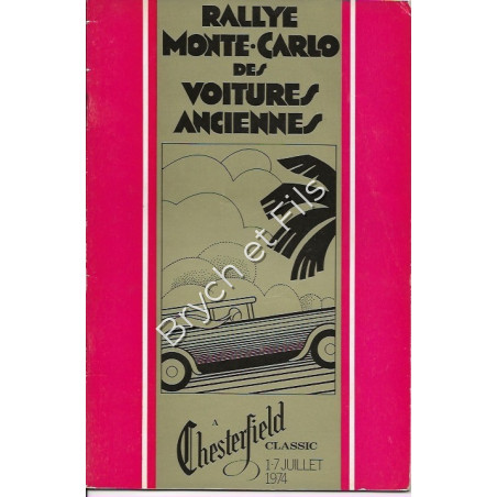 1974-Règlement Rallye Voitures Anciennes Monte-Carlo