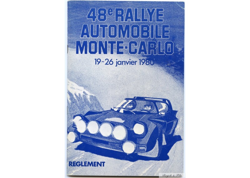 1980 Réglement du  RALLYE de MONTE-CARLO