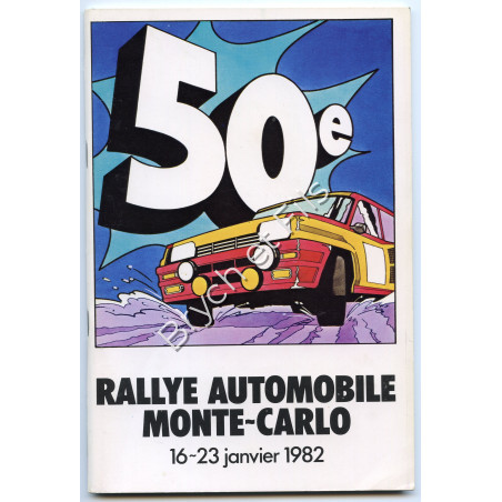 1982 Programme du 50ème RALLYE de MONTE-CARLO