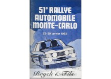 Règlement Rallye Monte-Carlo  1983