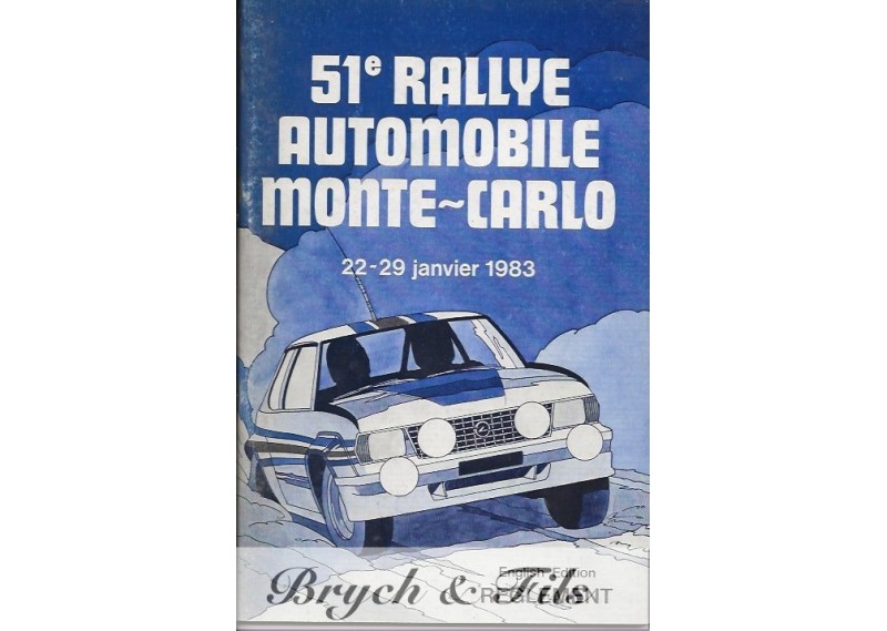 1983 Réglement du  RALLYE de MONTE-CARLO en anglais