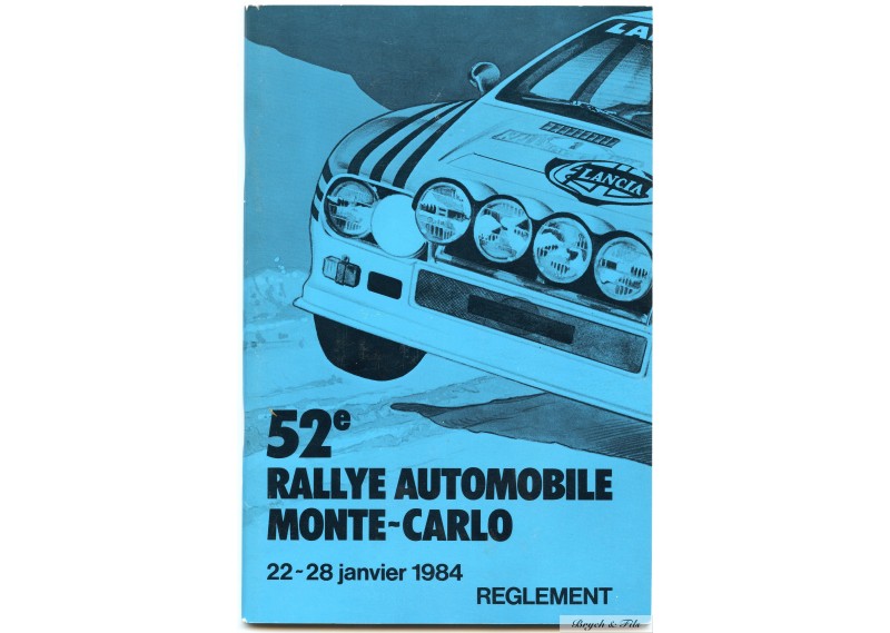 1984 Réglement du  RALLYE de MONTE-CARLO 