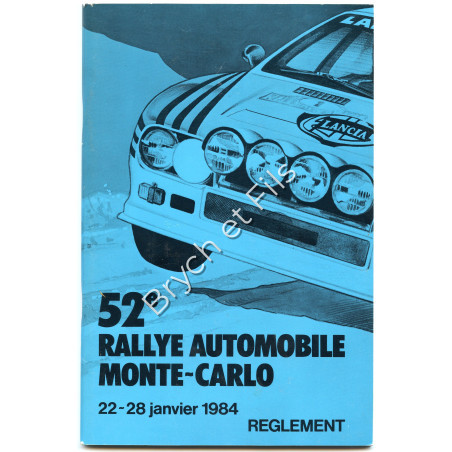 1984 Regulations Monte-Carlo Rallye 