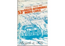 Règlement Rallye Monte-Carlo  1985